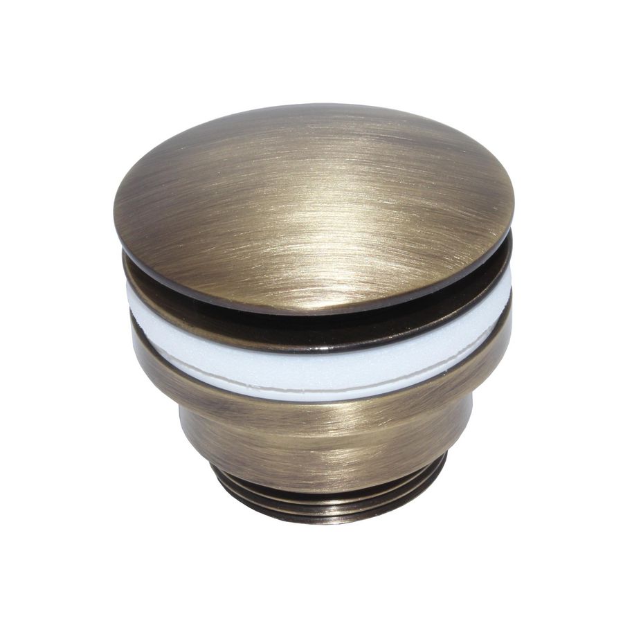 Push-open Click-clack afvoerplug 1,1/4"x 0-70mm ms brons m. grote stop