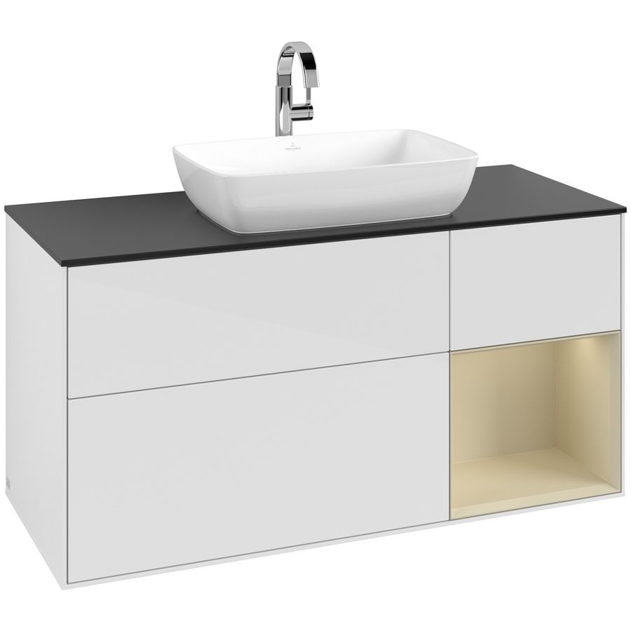 Wastafelonderkast Finion 1200x603x501mm G.White.L F832HJGF