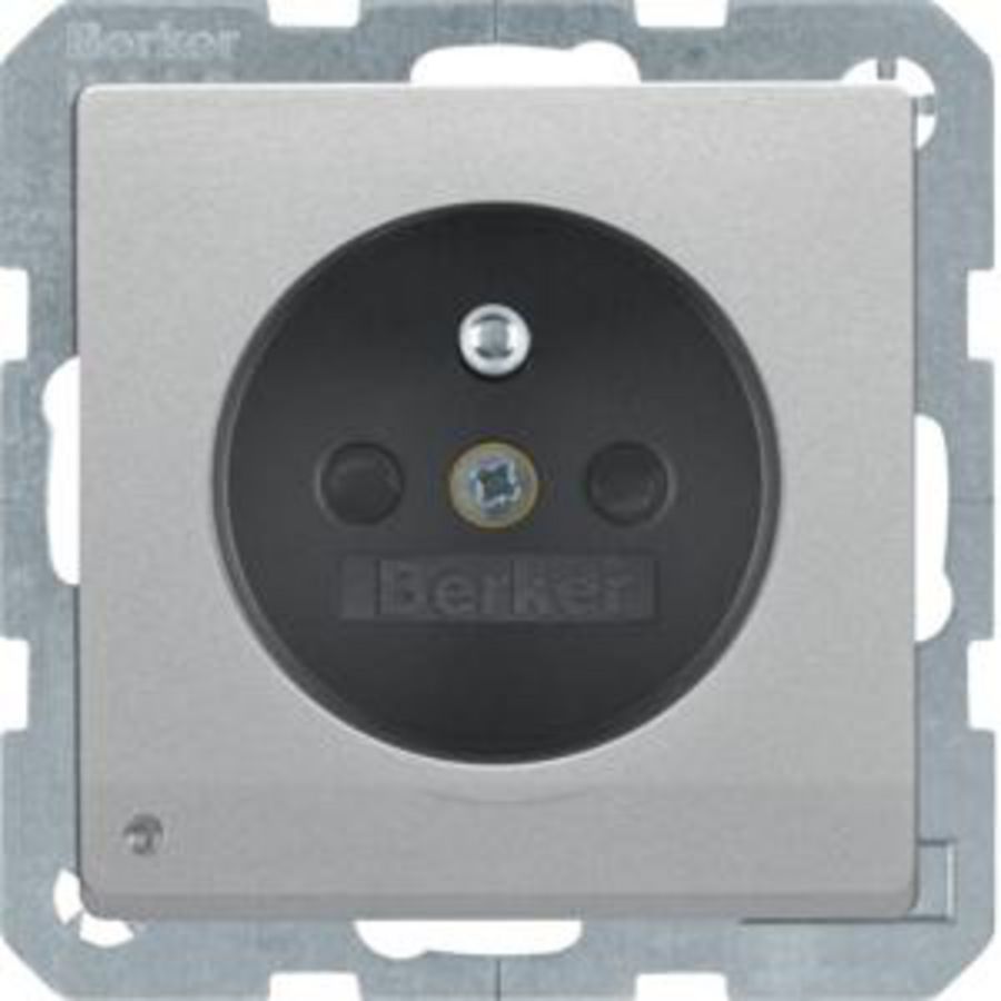 Wandcontactdoos penaarde led-orient. berker Q.1/Q.3/Q.7 alul