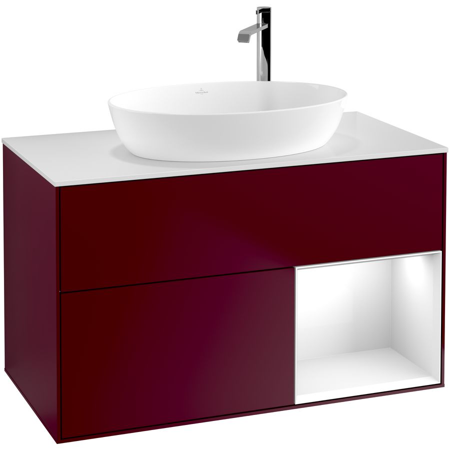 Wastafelonderkast Finion 1000x603x501mm Peony Matt Lacquer F901GFHB