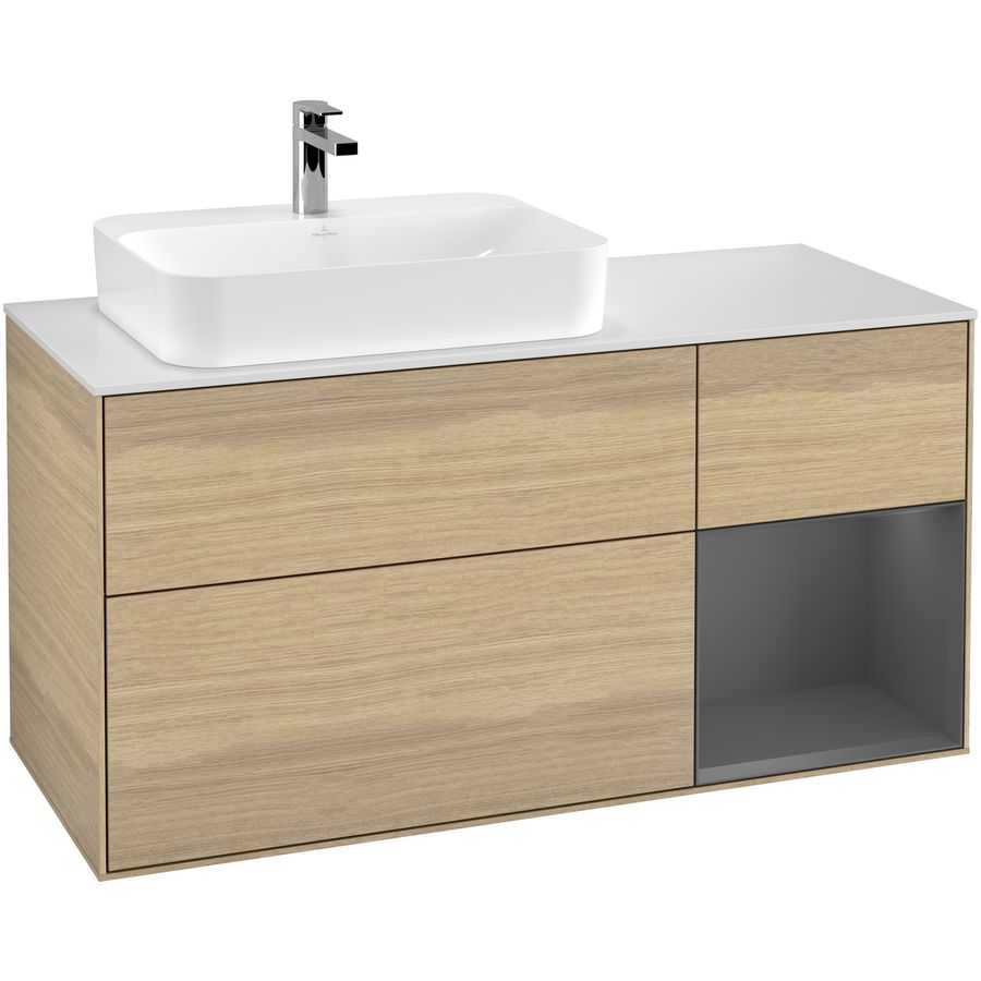 Wastafelonderkast Finion 1200x603x501mm Oak Veneer G401GKPC