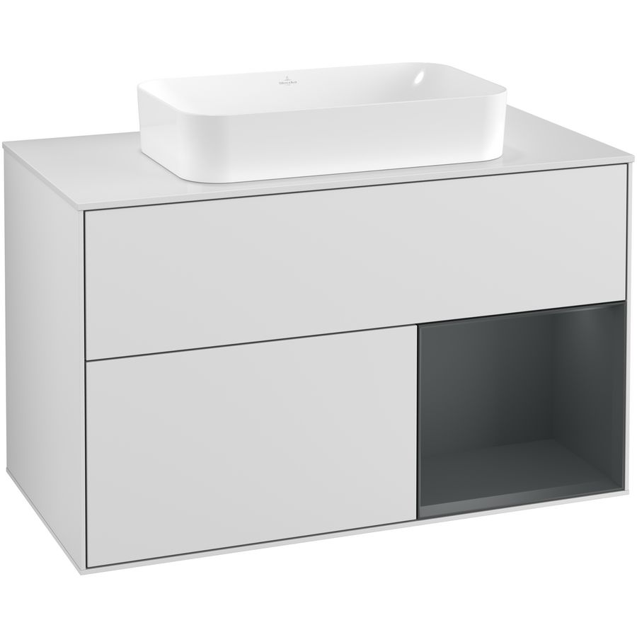 Wastafelonderkast Finion 1000x603x501mm White Matt Lacquer G251HGMT