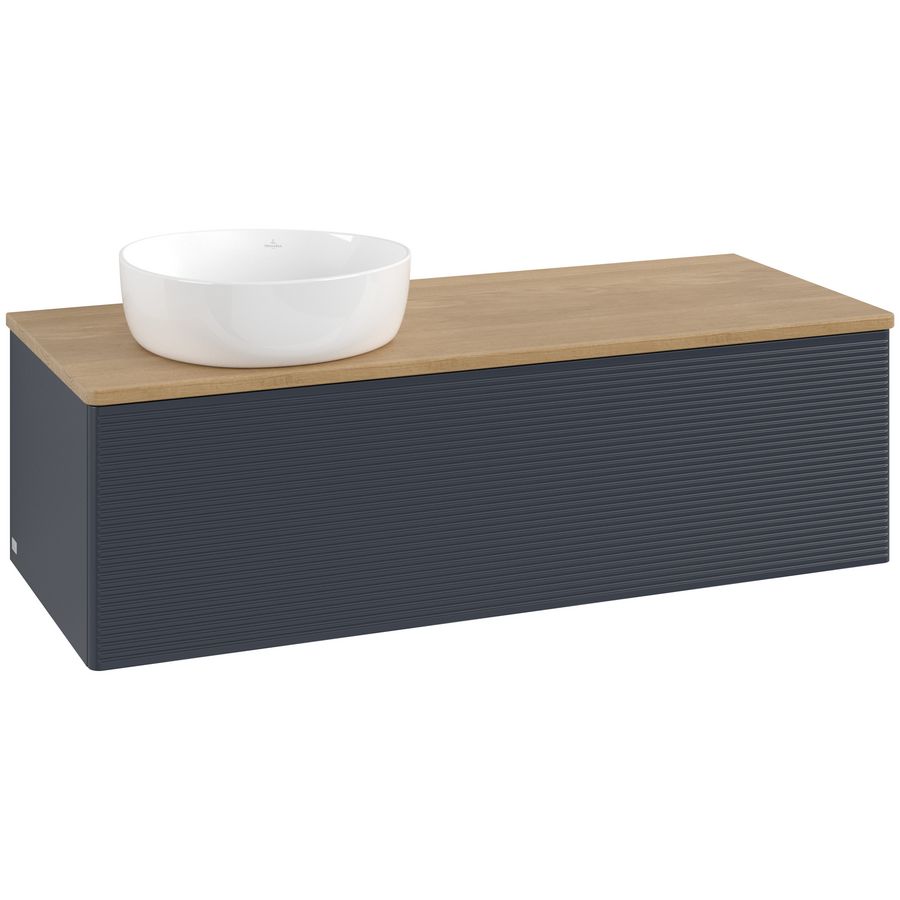 Wastafelonderkast Antao 1200x360x500mm Mid.Blue Matt Lacquer L33111HG