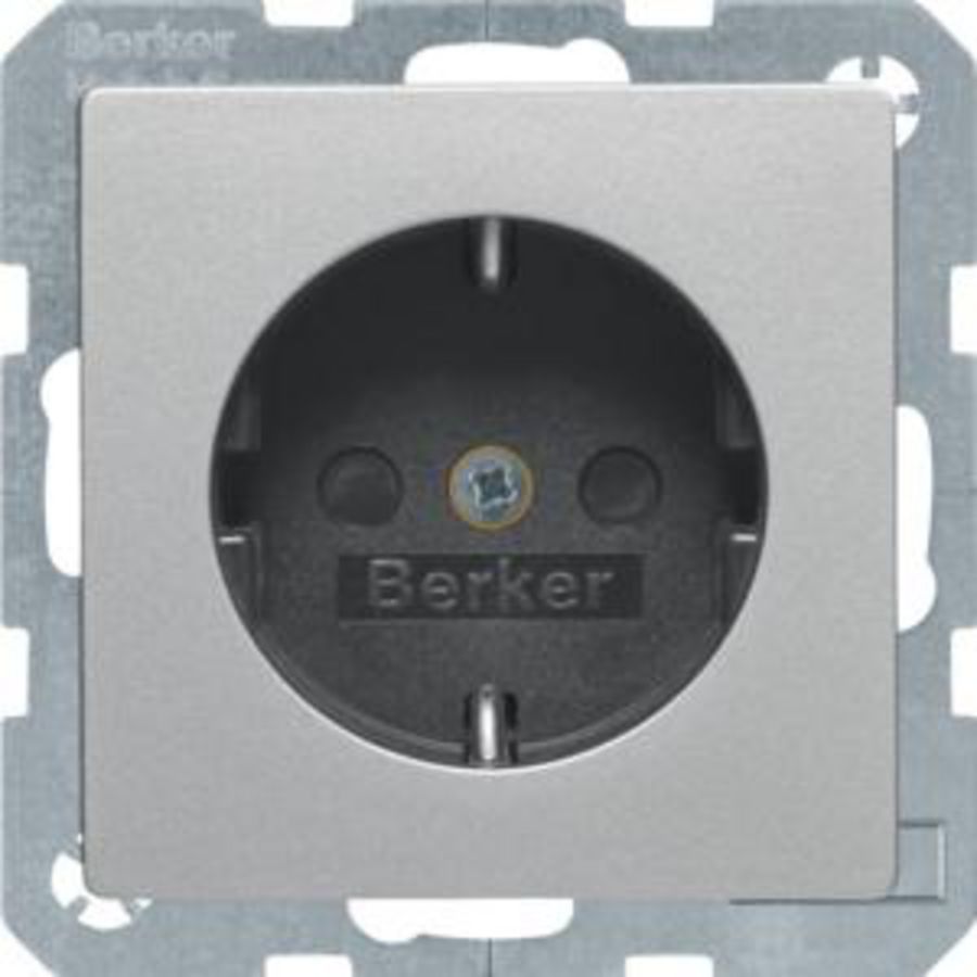 Wandcontactdoos RA schroef berker Q.1/Q.3/Q.7 alulook