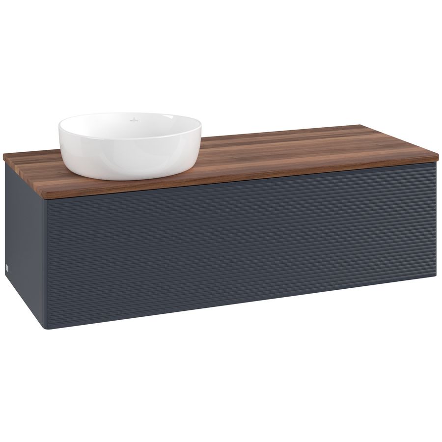 Wastafelonderkast Antao 1200x360x500mm Mid.Blue Matt Lacquer L33112HG