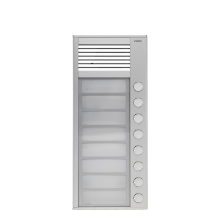 Opbouwbuitenpost 16mm met 8 bellen