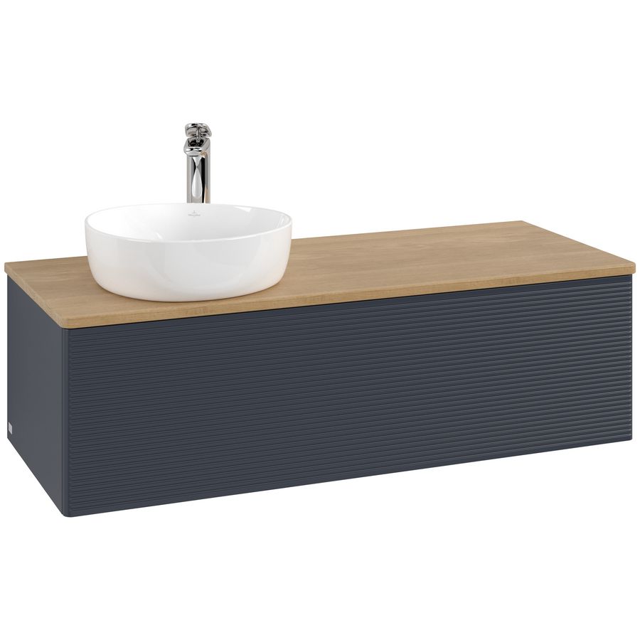 Wastafelonderkast Antao 1200x360x500mm Mid.Blue Matt Lacquer L33151HG
