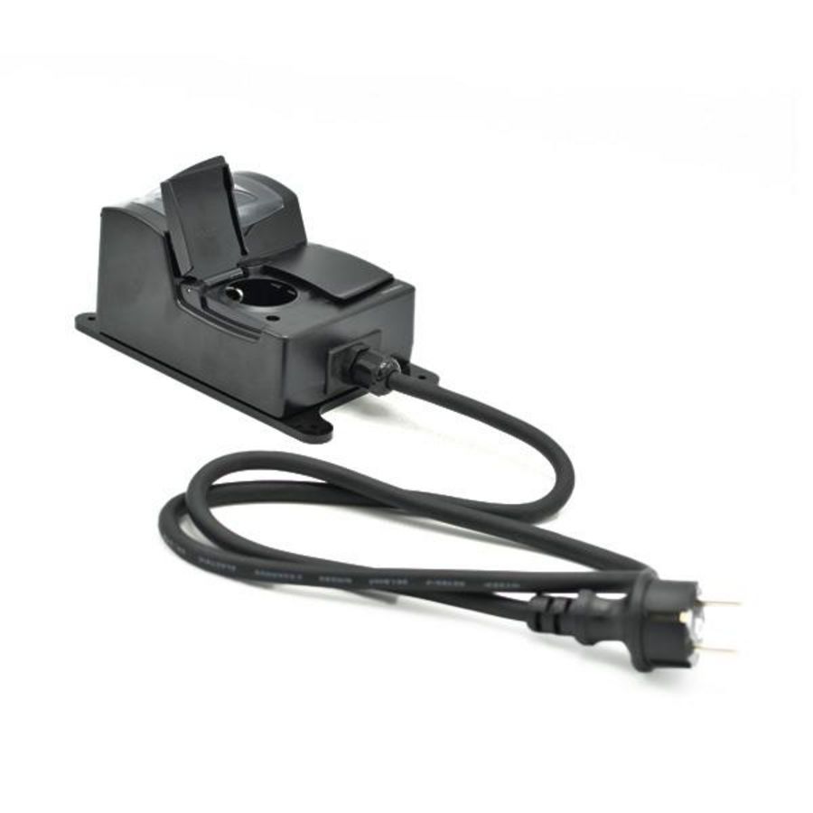 Aardlekschakelaar portable zwart 30mA 2vdg 230V 16A IP44