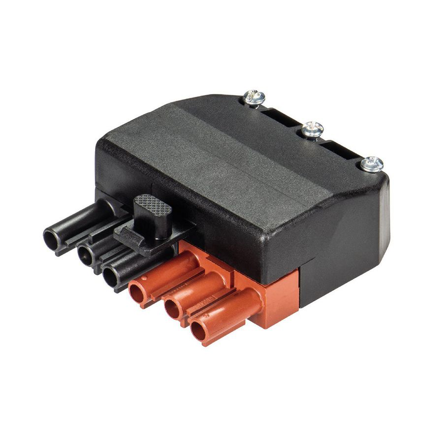 Stekerdeel met trekontl. ST18/6S ZEV zwart/bruin VVE=100