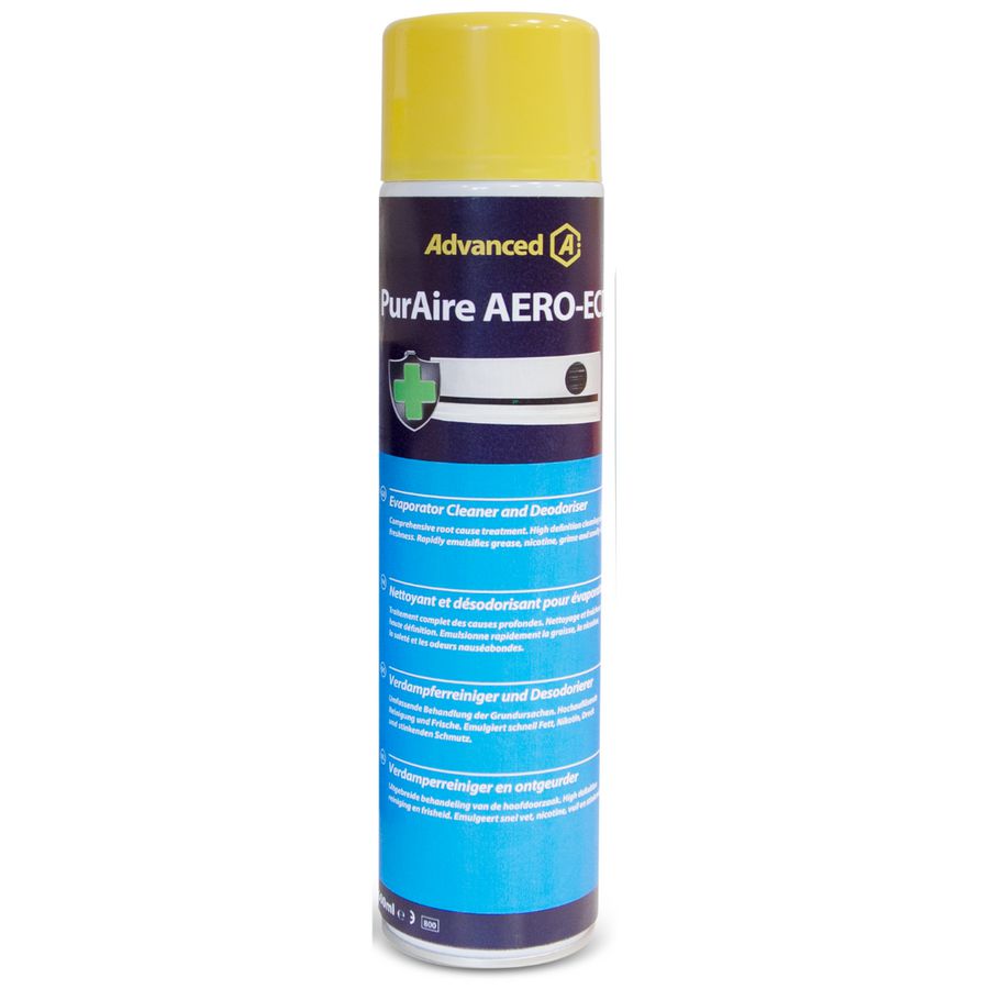 Verdamperreiniger/ontgeurder PURAIRE spuitbus 600ml. Advanced