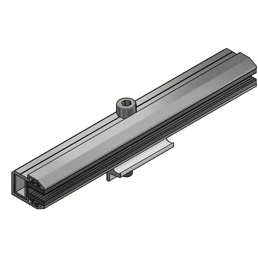 Klem glaspaneel eind frameloos dikte5-8mm alu