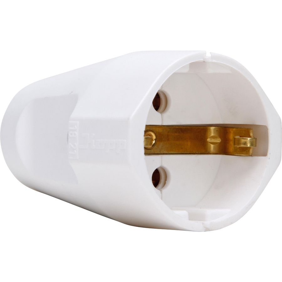 Contrastekker RA kunststof arctic wit VVE=10