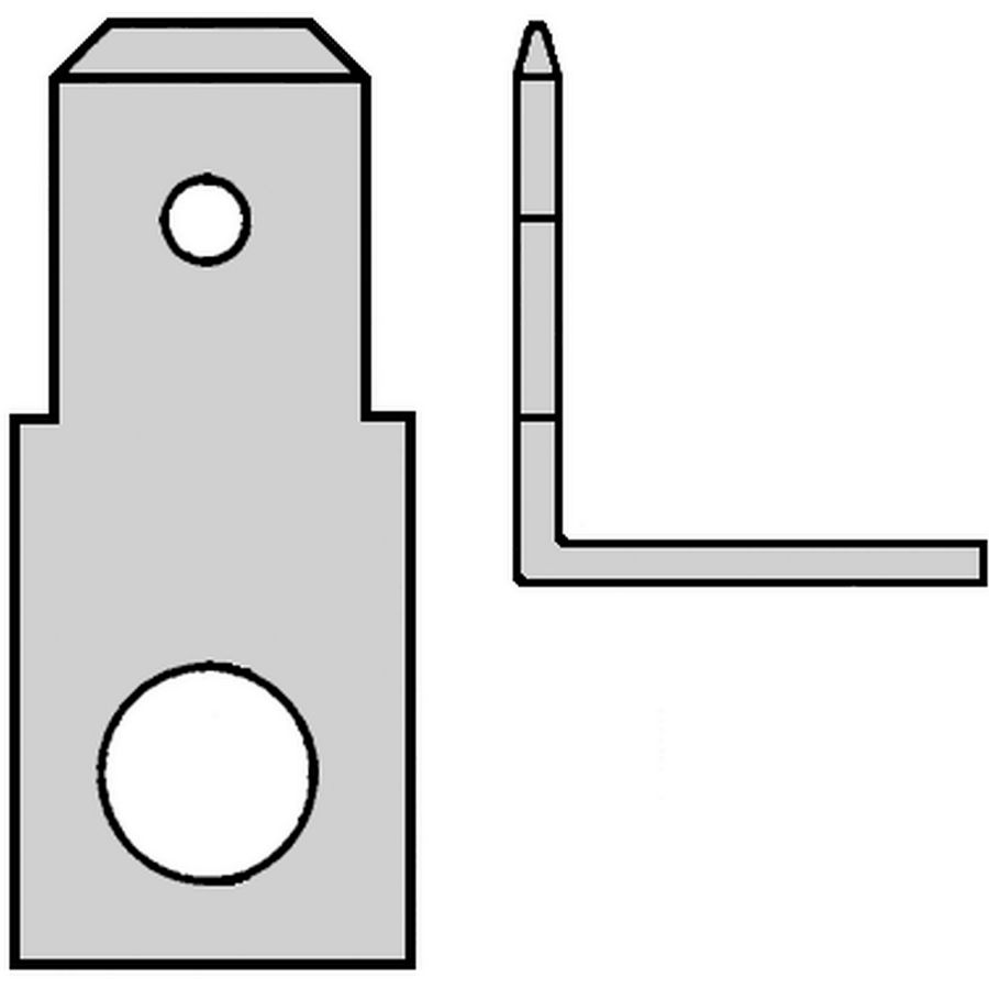 Kist a 100st. Vlakstekerhuls tab 2,8x0,8 boutgat M2 H=90gr.