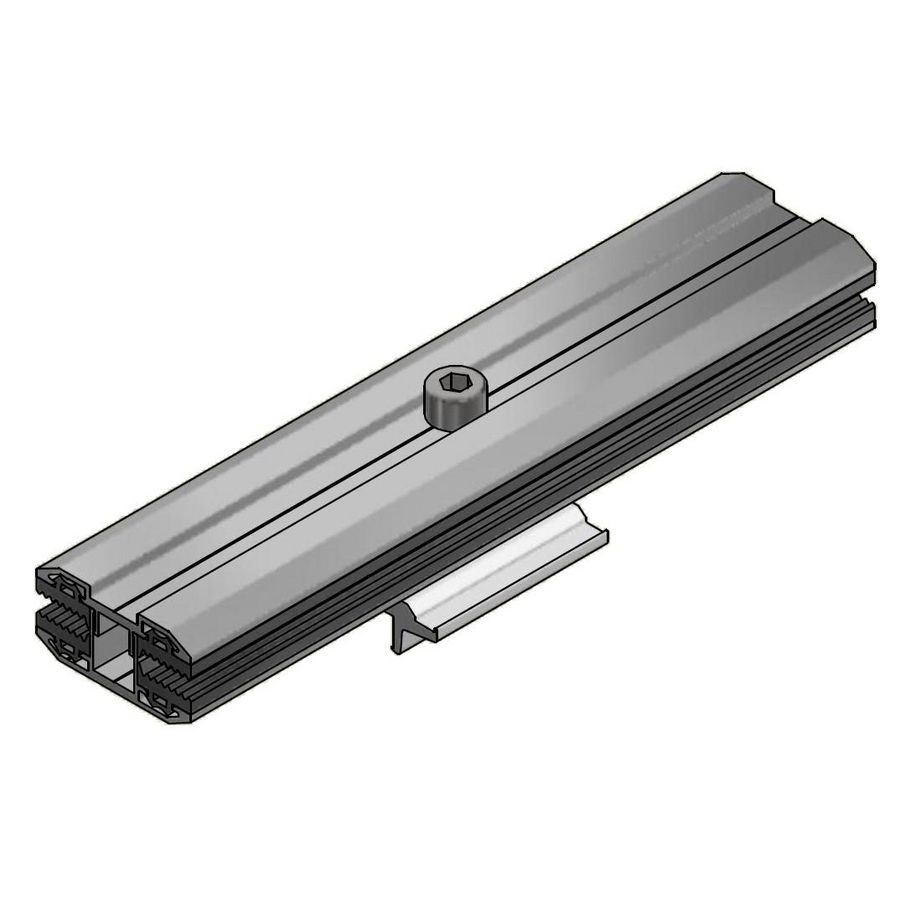 Klem glaspaneel midden frameloos dikte5-8mm alu