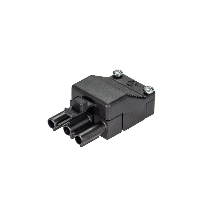 Kabelconnector ST18/3 male zwart met vergrendeling VVE=200