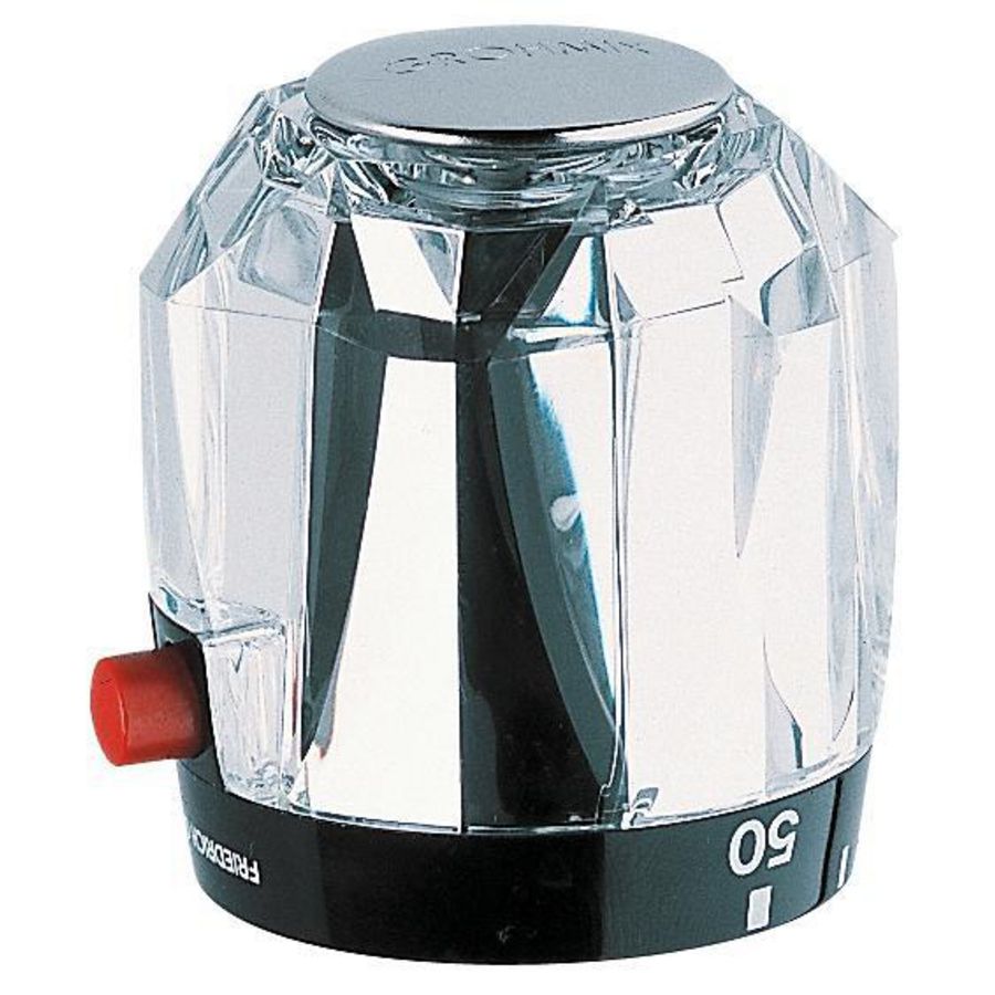 Instelknop tbv thermostaat chroom