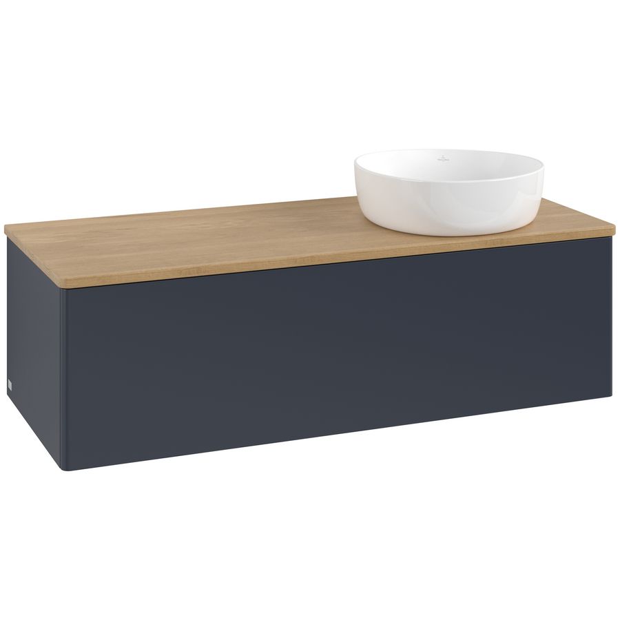 Wastafelonderkast Antao 1200x360x500mm Mid.Blue Matt Lacquer L34011HG