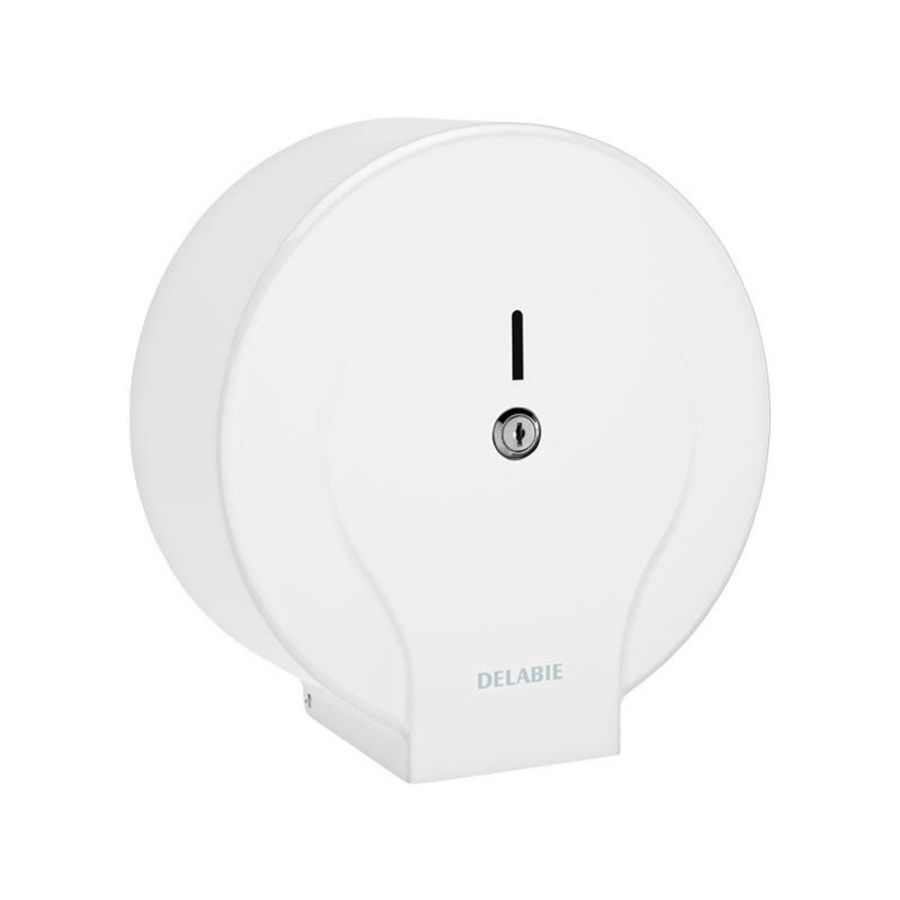 Toiletpapierverdeler voor rol 400 m wit gelakt staal