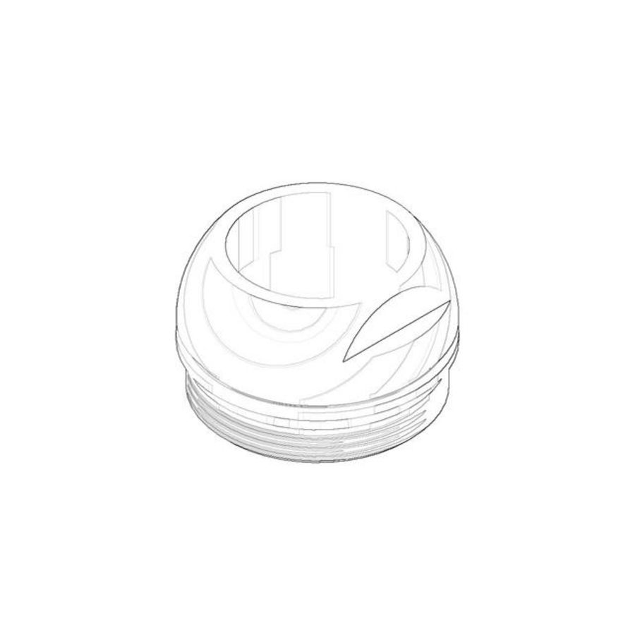 Kapje 40x13mm chr 092830016-00