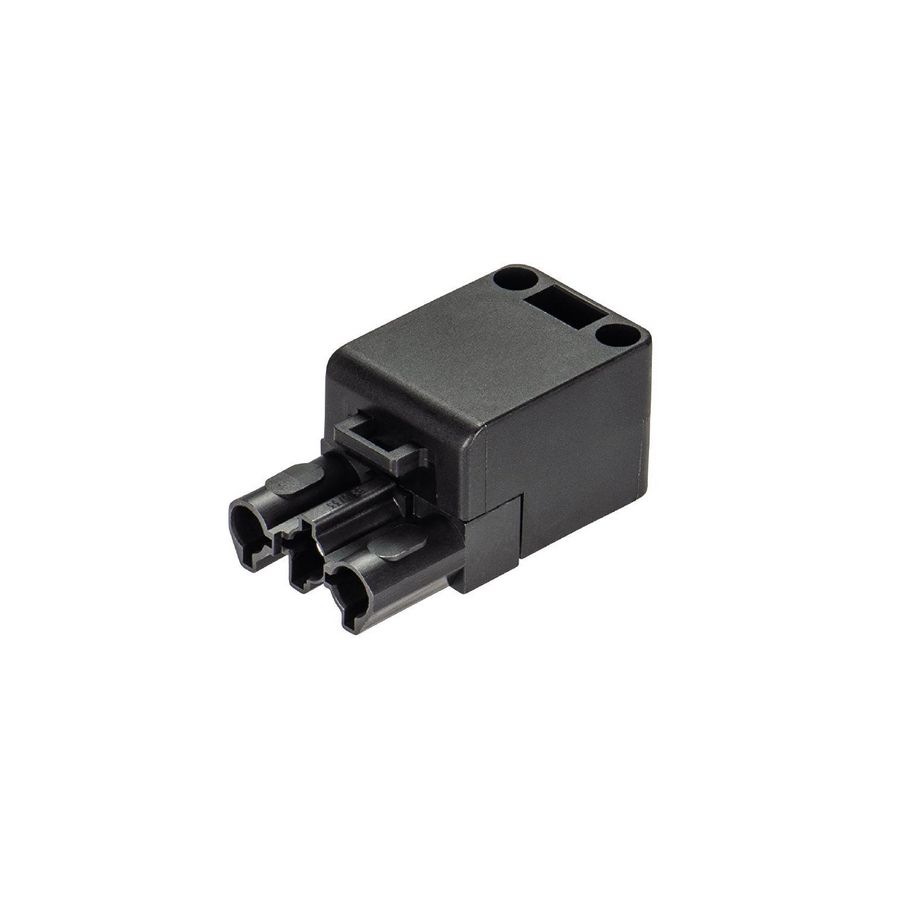 Kabelconnector ST18/3 female zwart+vergrendeling VVE=200