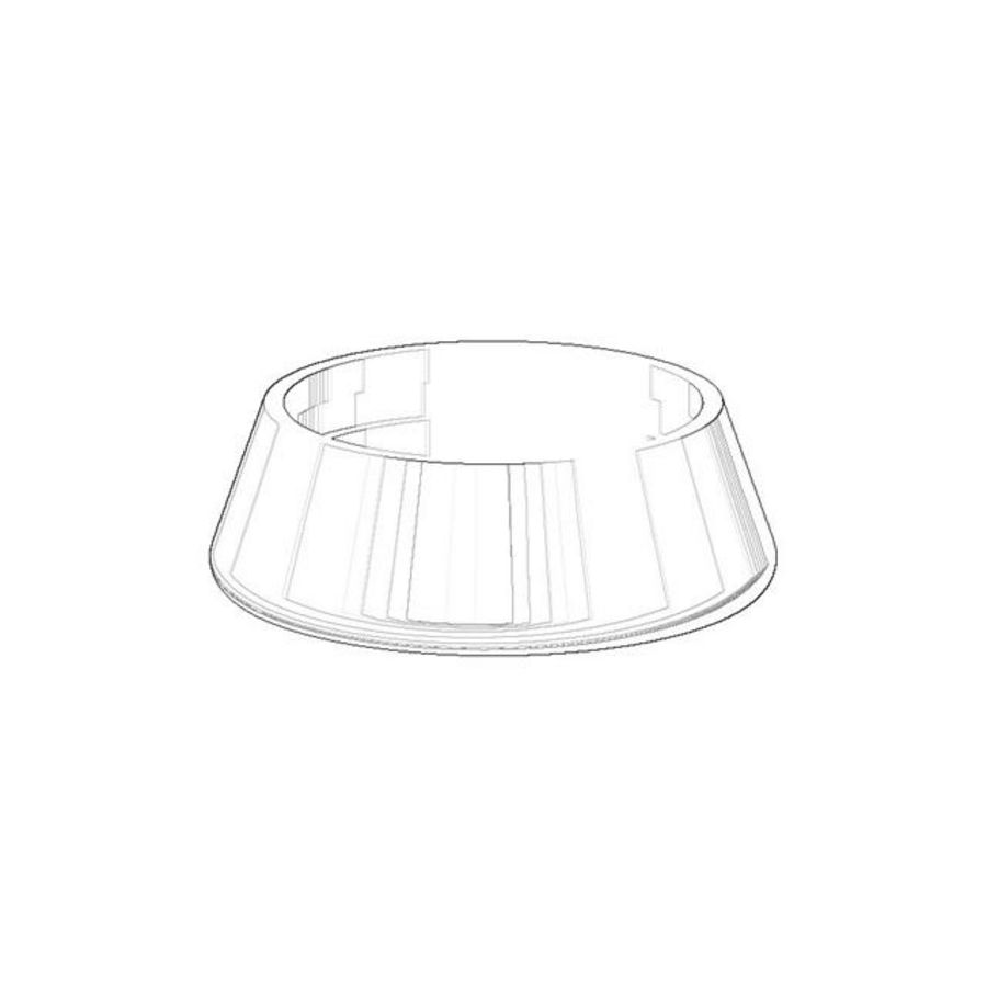 Houder v. staand model 74x74x25mm chr