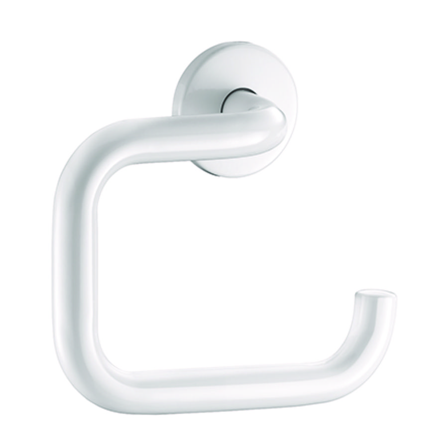 Toiletpapierhouder U-vorm voor rol RVS wit epoxy