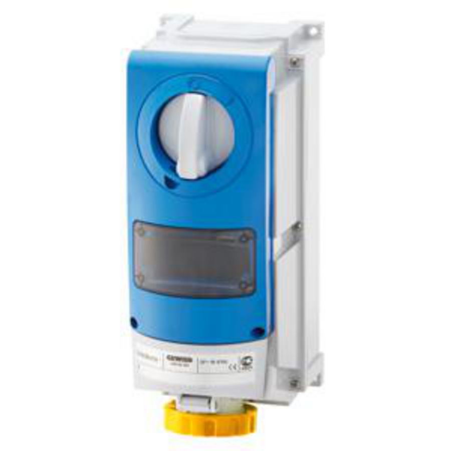 VERTICAAL BEVESTIGDE VERGRENDELDE CONTACTDOOS-MET BODEM-VOOR