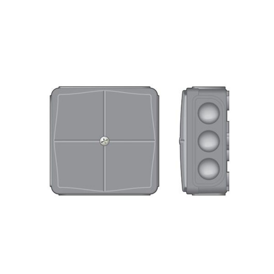 Kabeldoos90x90x40mm IP65 grijs