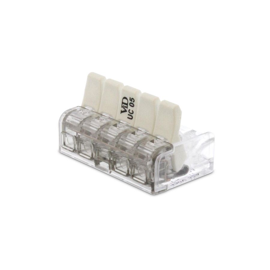 Doos a 25st. Lasklem met hendel 5-polig 0,2-4mm² 32A 450V
