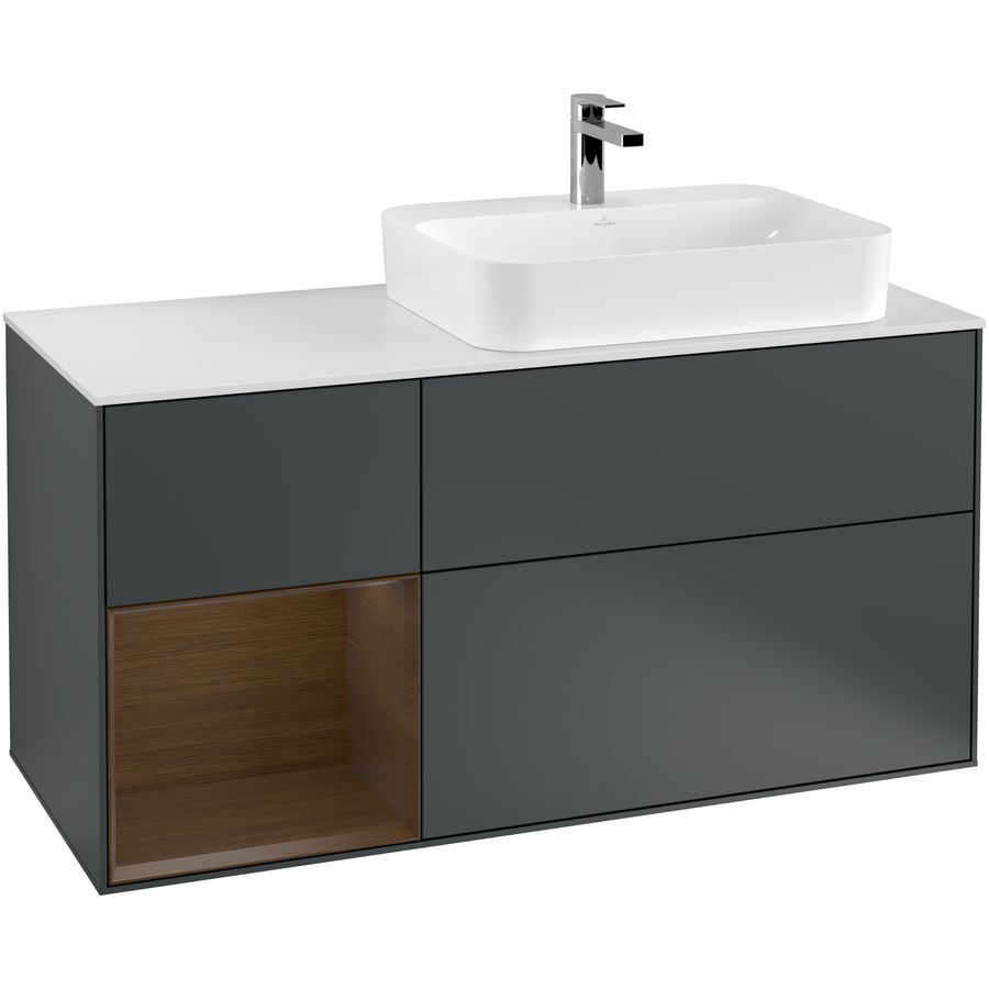 Wastafelonderkast Finion 1200x603x501mm Mid.Blue Matt Lacquer G391GNHG