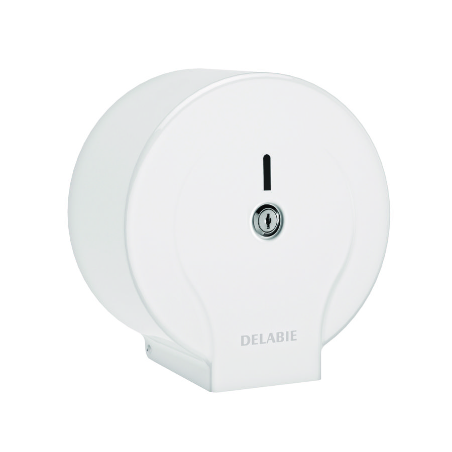 Toiletpapierverdeler voor rol 200 m wit gelakt staal