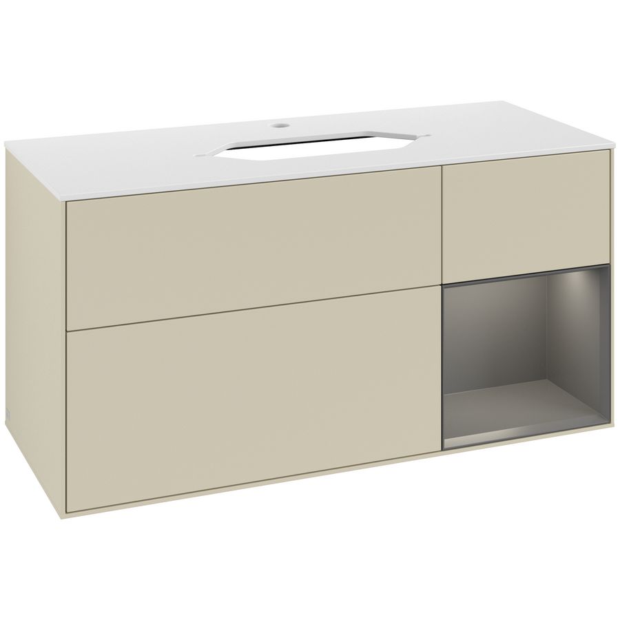 Wastafelonderkast Finion 1200x603x501mm S.Grey Matt Lacquer G301GKHJ