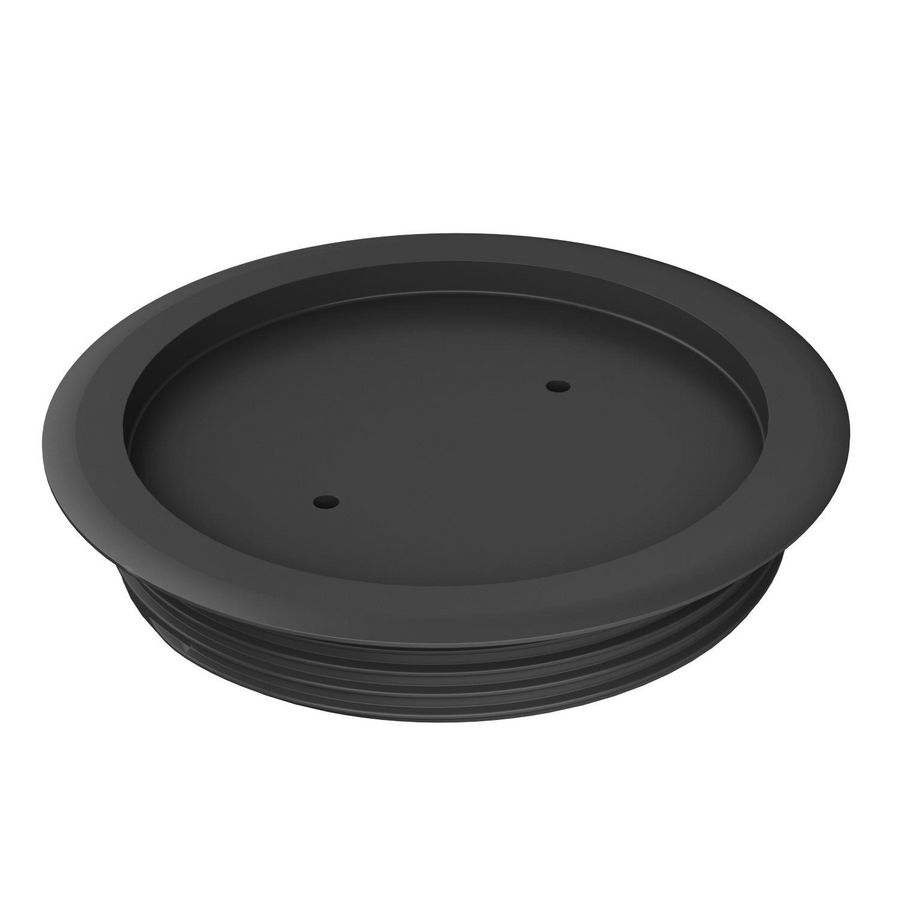 Blindafdekking met uitsparing vloerbekleding polyamid zwart