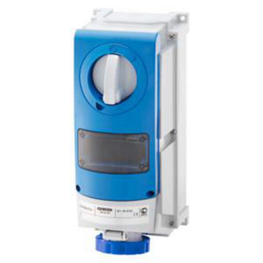 VERTICAAL BEVESTIGDE VERGRENDELDE CONTACTDOOS-MET BODEM-VOOR