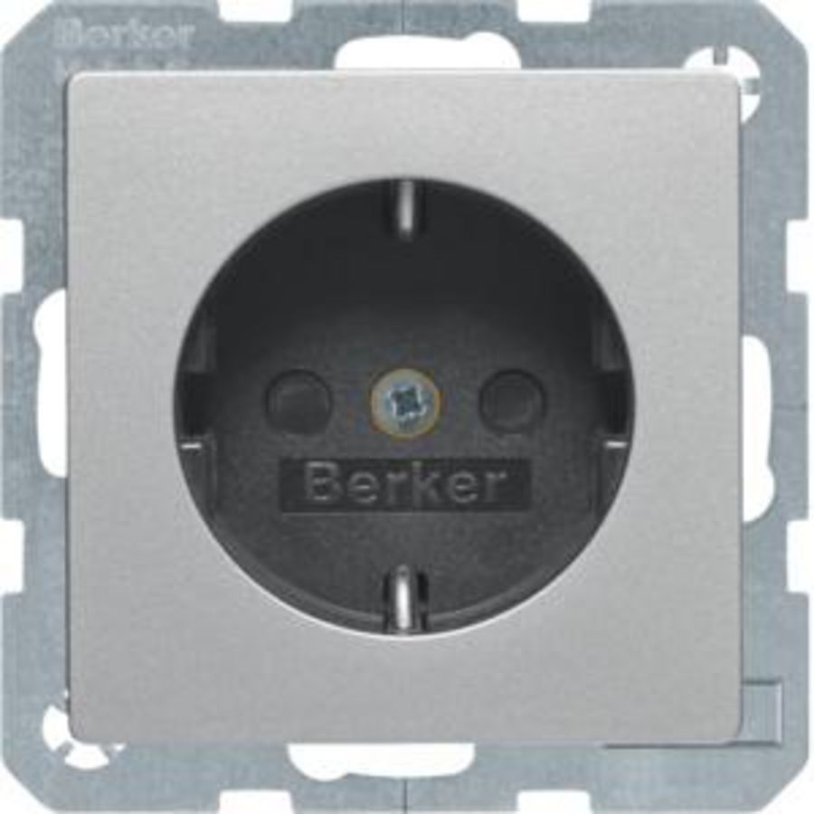 Wandcontactdoos RA tekstv schroef berker Q.1/Q.3/Q.7 alulook
