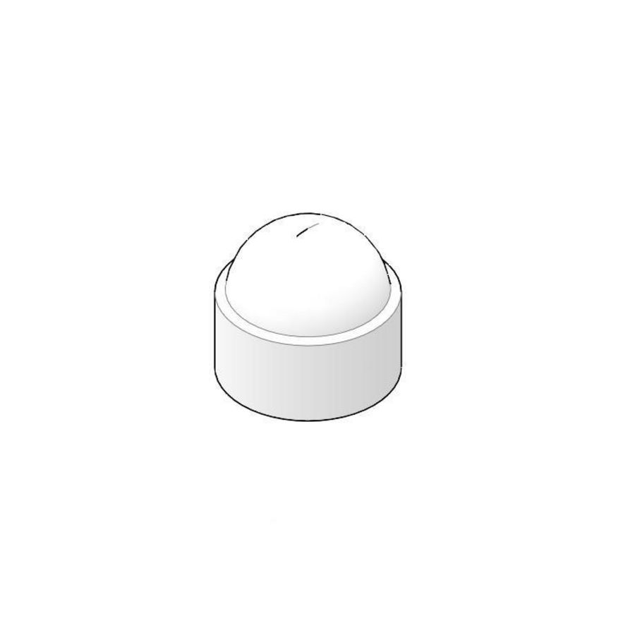 Afdekdop voor bout diam. 8mm wit VVE=100