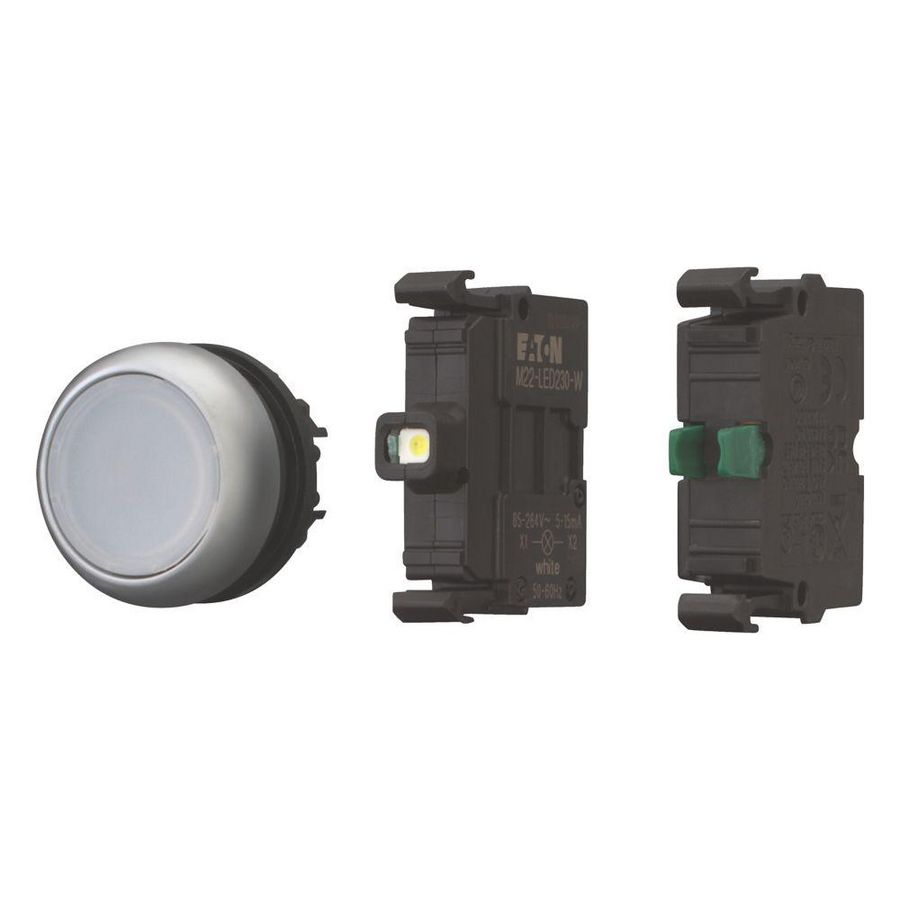 Signaaldrukknop M22-DL-W-K10LED230-BVP