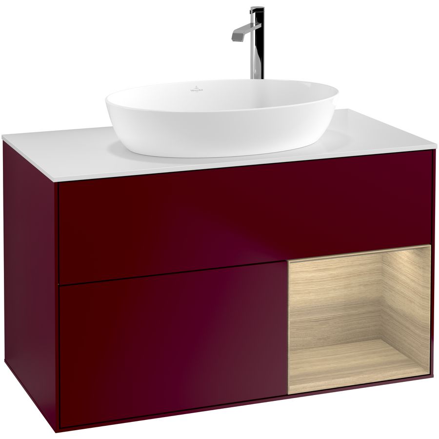 Wastafelonderkast Finion 1000x603x501mm Peony Matt Lacquer F901PCHB