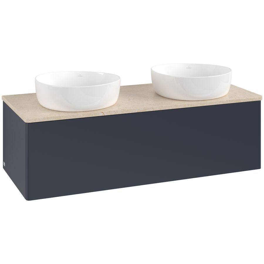 Wastafelonderkast Antao 1200x360x500mm Mid.Blue Matt Lacquer L35013HG