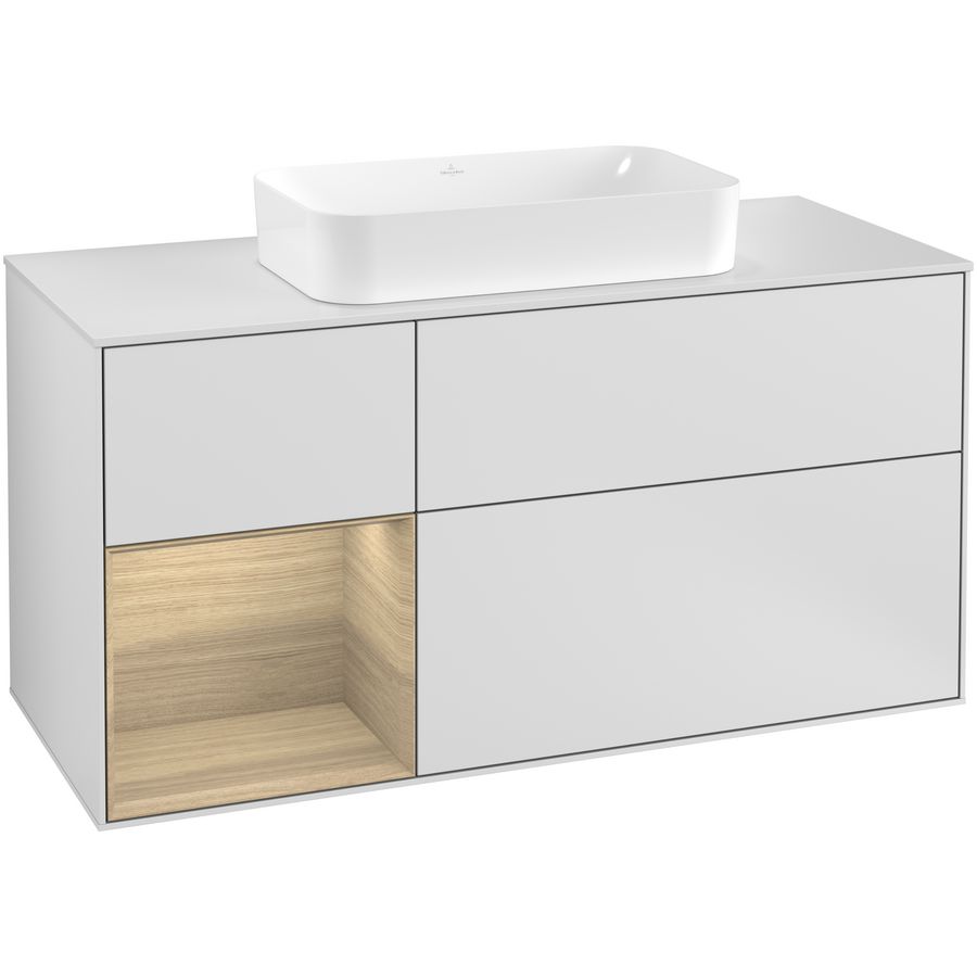 Wastafelonderkast Finion 1200x603x501mm White Matt Lacquer G291PCMT
