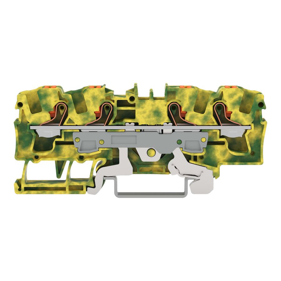 4-draads aardklem Met drukknop 6mm² groen-geel VVE=25