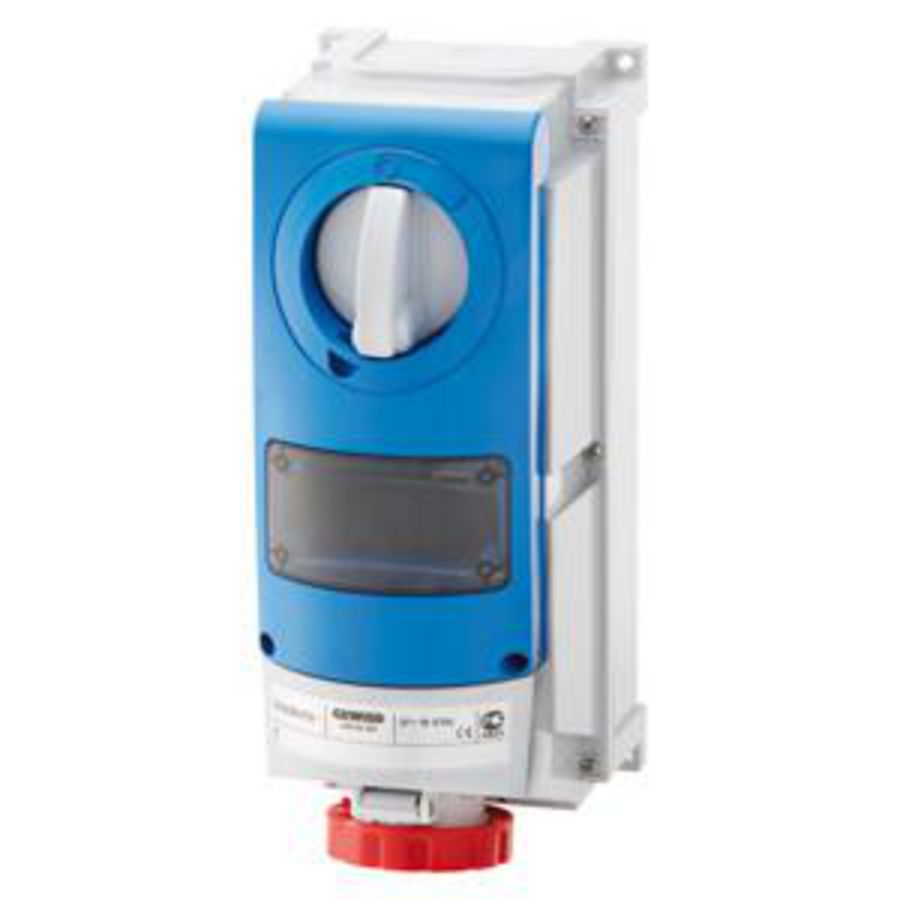 VERTICAAL BEVESTIGDE VERGRENDELDE CONTACTDOOS-MET BODEM-VOOR