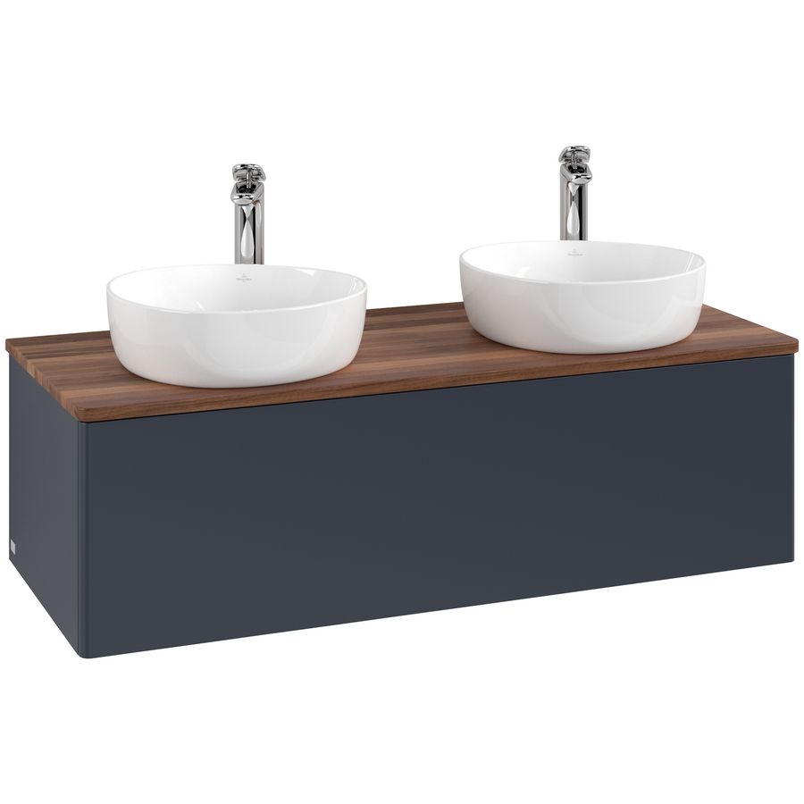 Wastafelonderkast Antao 1200x360x500mm Mid.Blue Matt Lacquer L35052HG