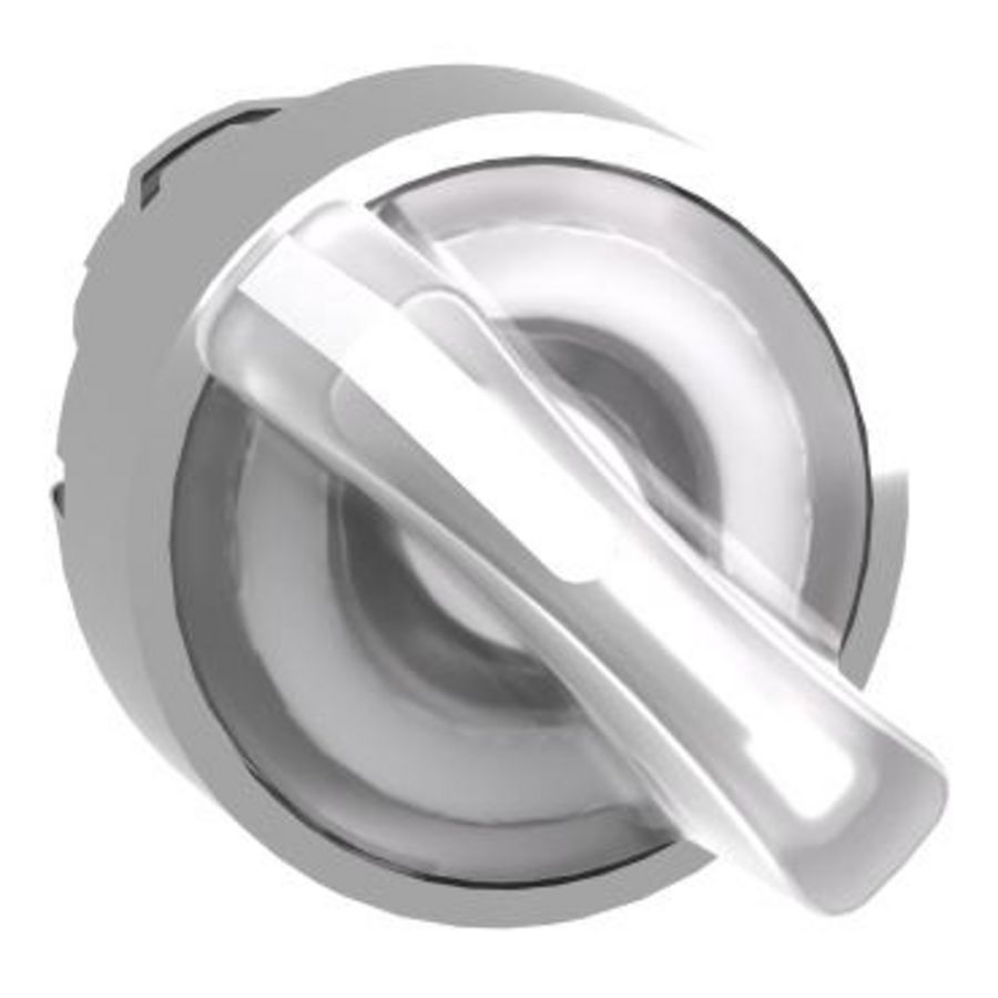 Kop voor verlichte keuzeschakelaar 2 standen Ø22mm Wit