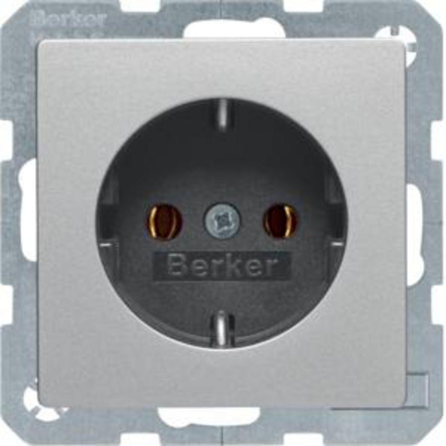 Wandcontactdoos RA schroef berker Q.1/Q.3/Q.7 alulook