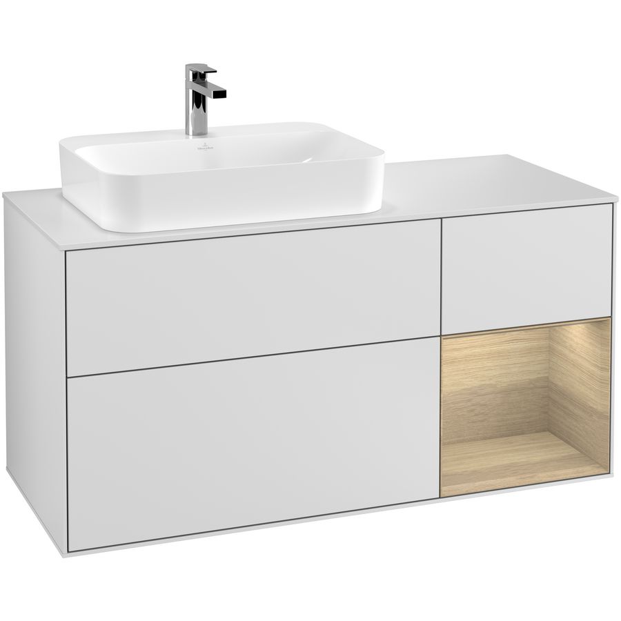 Wastafelonderkast Finion 1200x603x501mm White Matt Lacquer G401PCMT