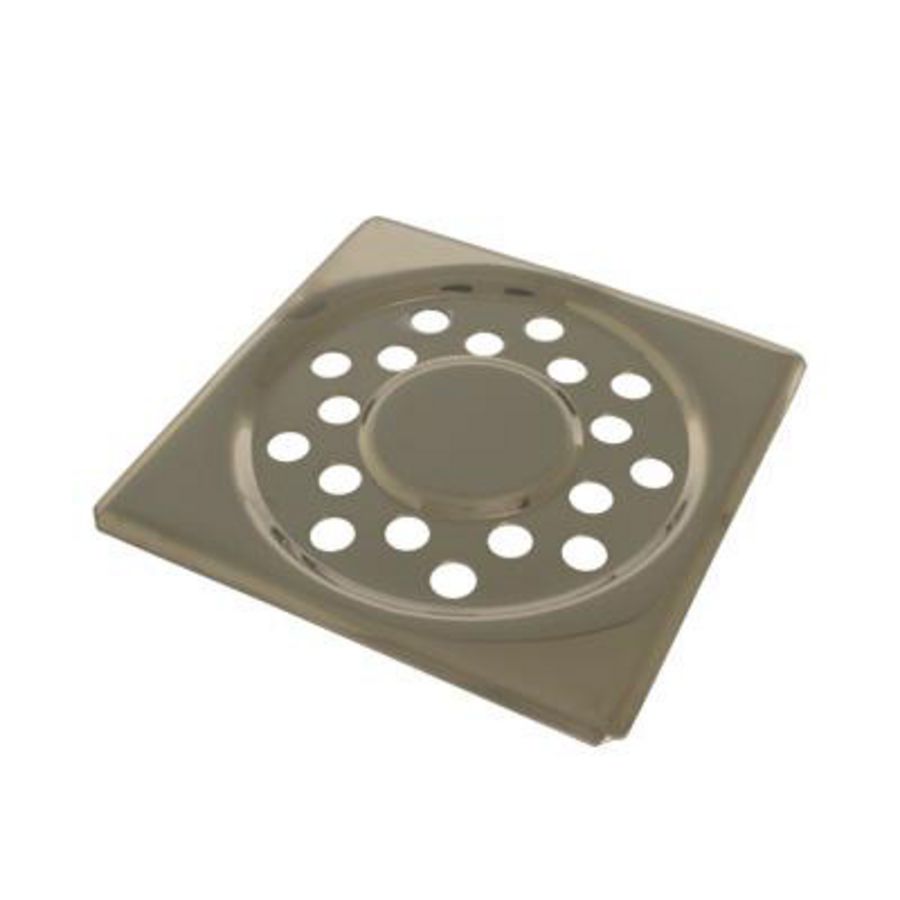 Roosterplaat 10x10 cm vierkant v. Eureka rvs