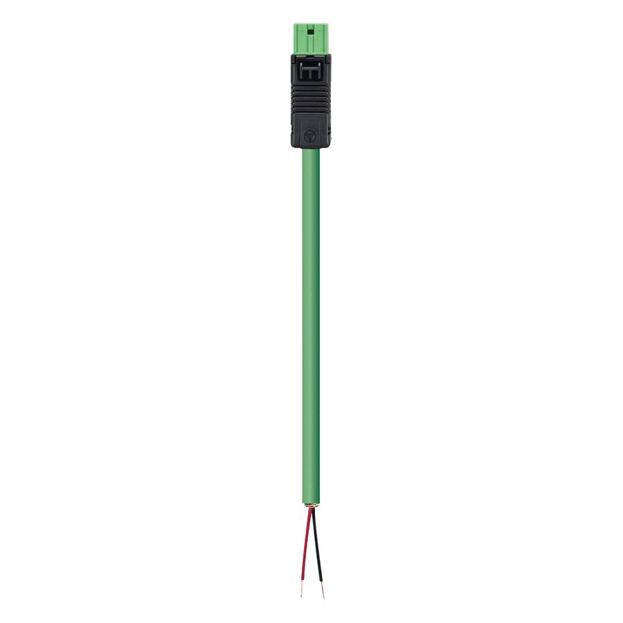 Aansluitsnoer BST14I2 male 0,5mm² 100cm dca groen VVE=100