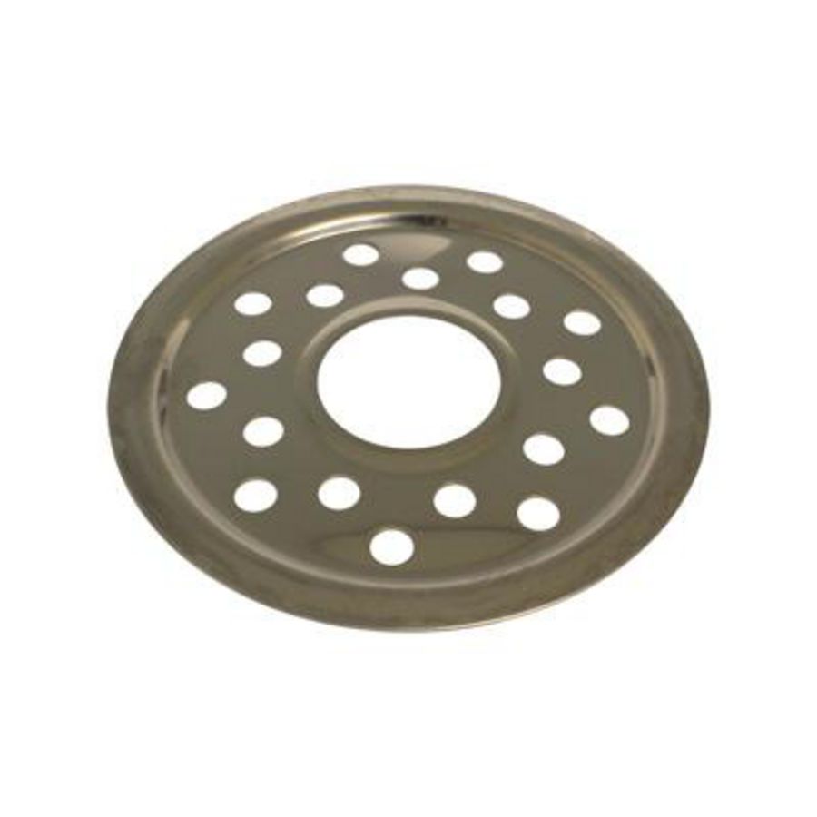 Roosterplaat rond 115mm met gat rvs