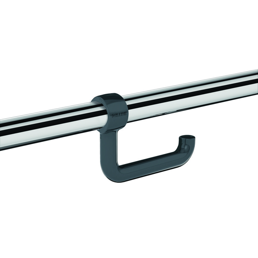 Closetrolhouder nylon grijs tbv toiletbeugel 32-34mm